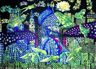 2012 - V, marker colorat pe carton, 67,5 x 97 cm, 2009